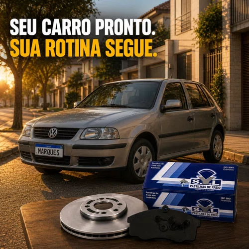 Par Disco E Pastilha Freio Vw Gol Saveiro Parati G2 G3 G4