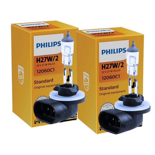 Par Lâmpada Automotiva Philips Original H27w/2 12v 27w
