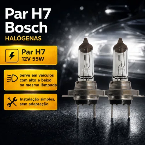 Par Lâmpada H7 Pure Light 12v 55w Bosch Original