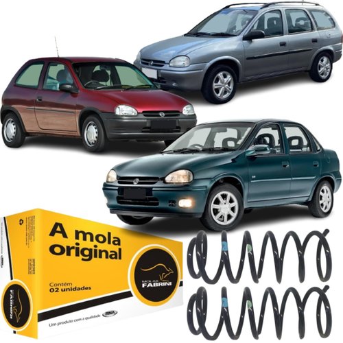 Par Mola Suspensão Dianteira Fabrini Corsa Sedan 1.6 96 A 04