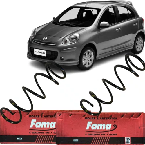 PAR MOLA SUSPENSAO DIANTEIRA NISSAN MARCH 1.0/1.6 16V 2012/....