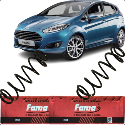 Par Mola Suspensão Traseira New Fiesta Hatch 2014 A 2019