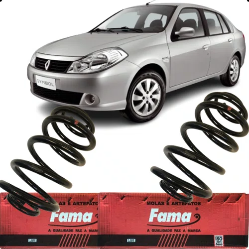 PAR MOLA SUSPENSAO TRASEIRA RENAULT SYMBOL 2009/....