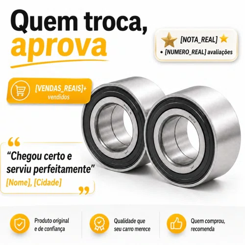 Par Rolamento De Roda Diant. Gol Saveiro G1 G2 G3 G4 G5 Skf