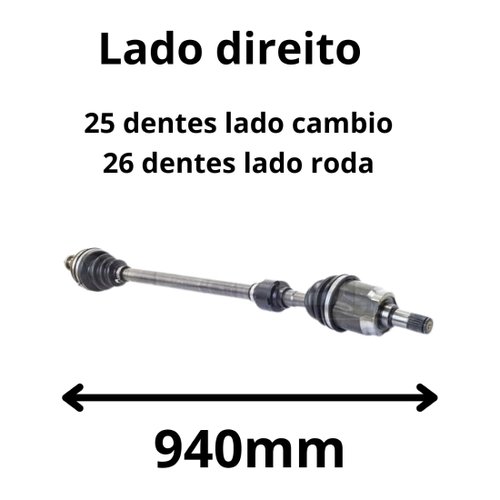 Par Semi Eixo Completo New Civic 1.8 Automático 2007 A 2011