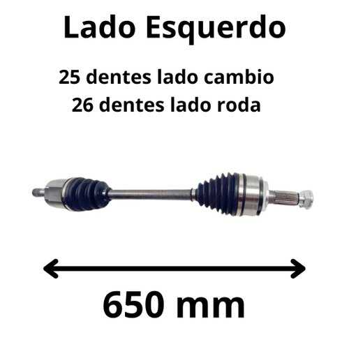 Par Semi Eixo Completo New Civic 1.8 Automático 2007 A 2011
