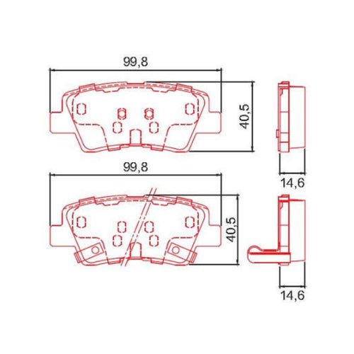 Pastilha De Freio Dianteiro Cerâmica Hqf2313ac Hyundai Kia