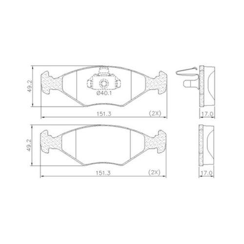 Pastilha De Freio Dianteiro Syl Para Fiat Palio E Fiat Siena