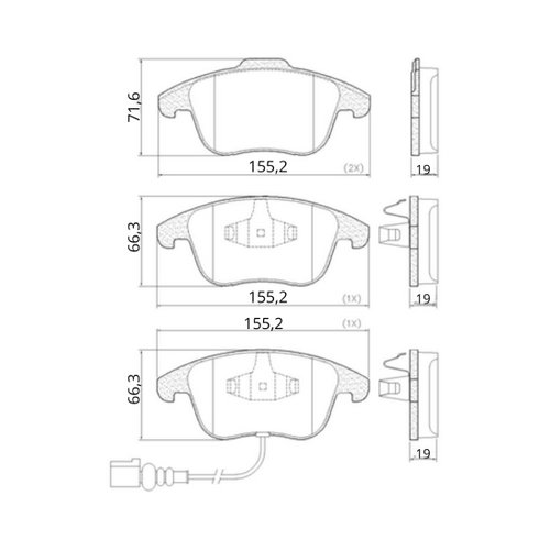 Pastilha De Freio Dianteiro Syl Passat Tiguan E Audi Q3