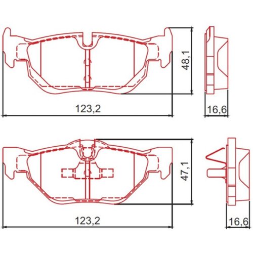Pastilha De Freio Traseira Cerâmica Ferodo Para Bmw Hqf4135c
