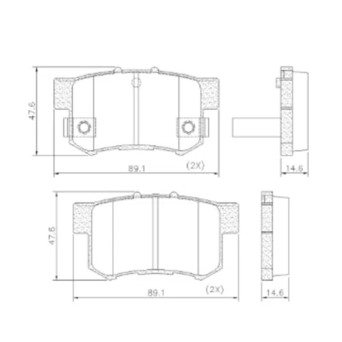 Pastilha De Freio Traseira Cerâmica Frasle Accord Civic Sx4