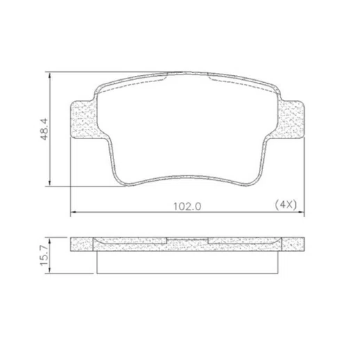 Pastilha De Freio Traseiro Syl Para C4 Picasso E Peugeot 408