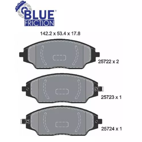 Pastilha Freio Dianteira Cerâmica Blue Friction Cobalt Spin