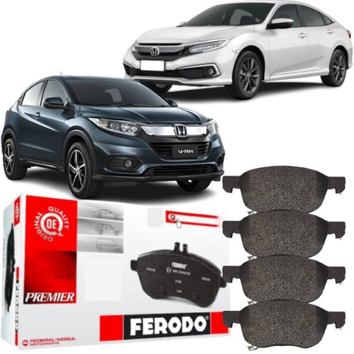 Pastilha Freio Dianteira Cerâmica Honda Civic Hrv 2019 2023