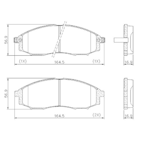 Pastilha Freio Dianteiro Syl Nissan X-terra 2.8 2003 A 2005