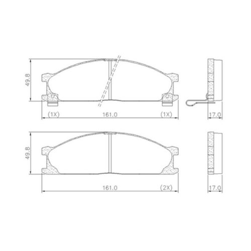 Pastilha Freio Dianteiro Syl Para Nissan Frontier E Terrano