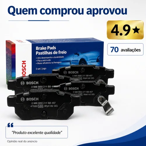 Pastilha Freio Traseira Honda City Fit 2009 2010 2011 2012