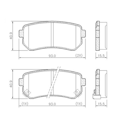 Pastilha Freio Traseiro Syl I30 Ix35 Tucson Cerato Sportage