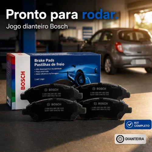 Pastilhas Freio Dianteiro March Versa 2011 A 2019 Bosch Jogo