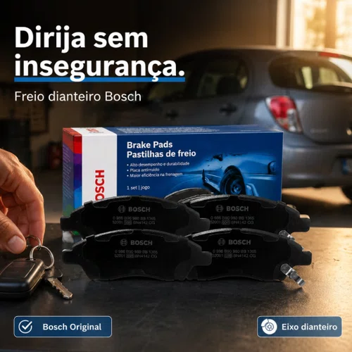 Pastilhas Freio Dianteiro March Versa 2011 A 2019 Bosch Jogo