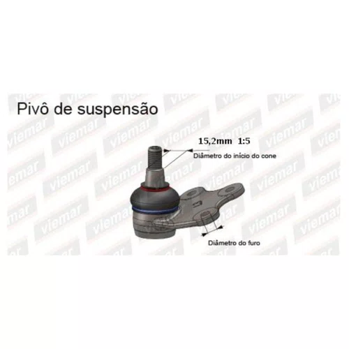Pivô De Suspensão Direito Para A3 Q3 E Fusca Golf Jetta Polo