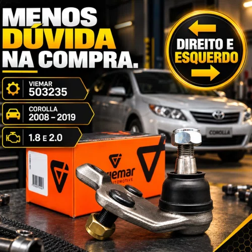 Pivô De Suspensão Viemar Toyota Corolla 1.8 2.0 2008 A 2019