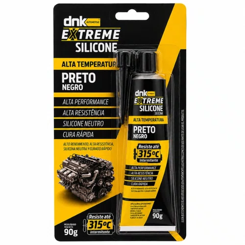 Silicone Preto Alta Temperatura Dnk 315ºc Vedação 90g