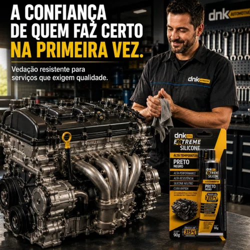 Silicone Preto Alta Temperatura Dnk 315ºc Vedação 90g