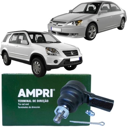 Terminal De Direção Ampri Para Honda Civic E Crv 2001 A 2006