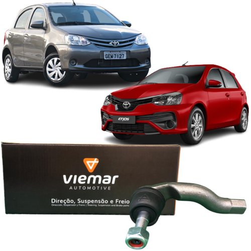 Terminal de direção esquerdo Viemar Toyota Etios 1.3 e 1.5 2012 a 2021