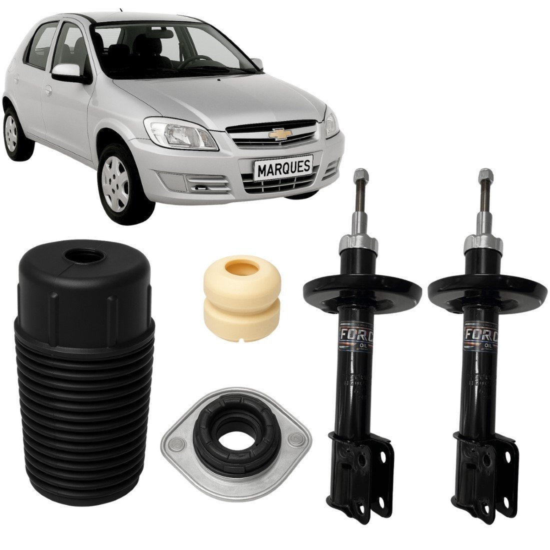 PAR AMORTECEDOR CELTA CORSA PRISMA + KIT