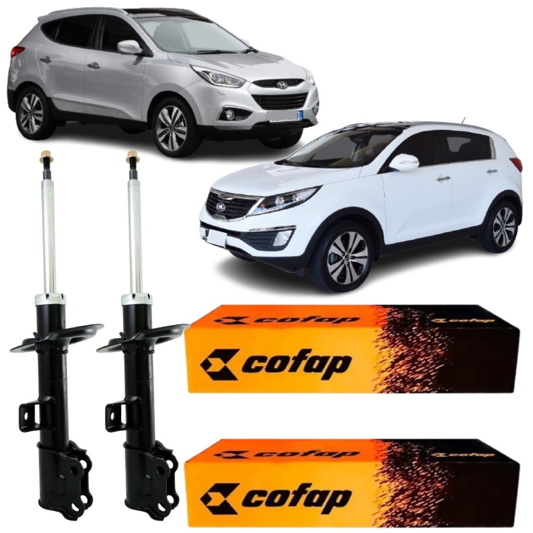 Par Amortecedor Dianteiro Cofap Ix35 Sportage 2.0 4x2