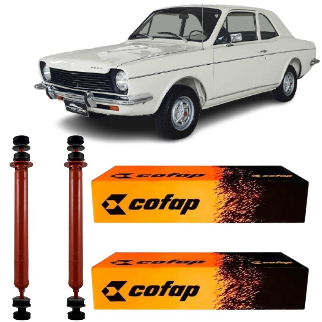 Par Amortecedor Traseiro Cofap Belina Corcel 1970 a 1981
