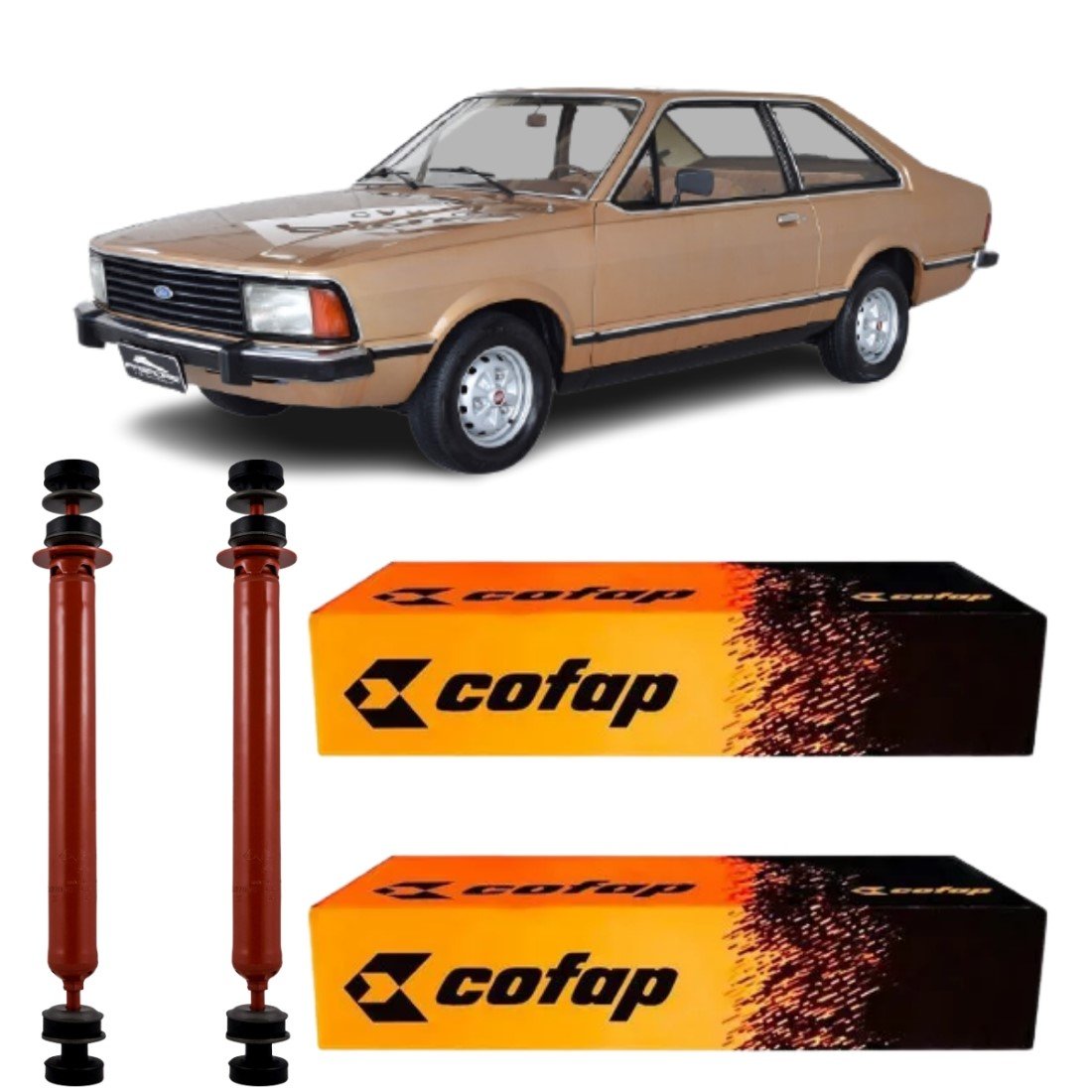 Par Amortecedor Traseiro Cofap Belina Corcel 1970 a 1981