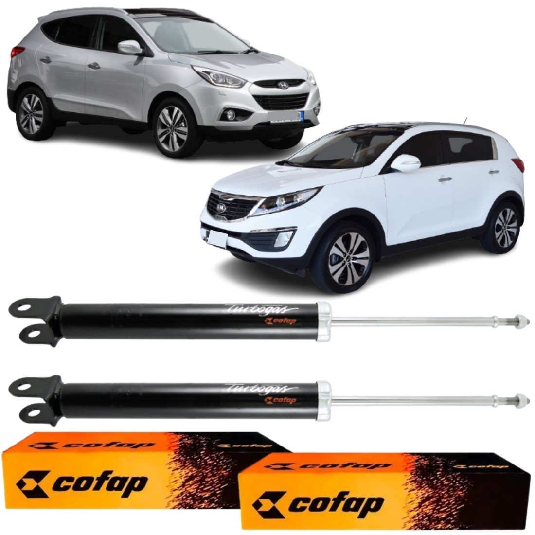 PAR AMORTECEDOR TRASEIRO COFAP IX35 E SPORTAGE