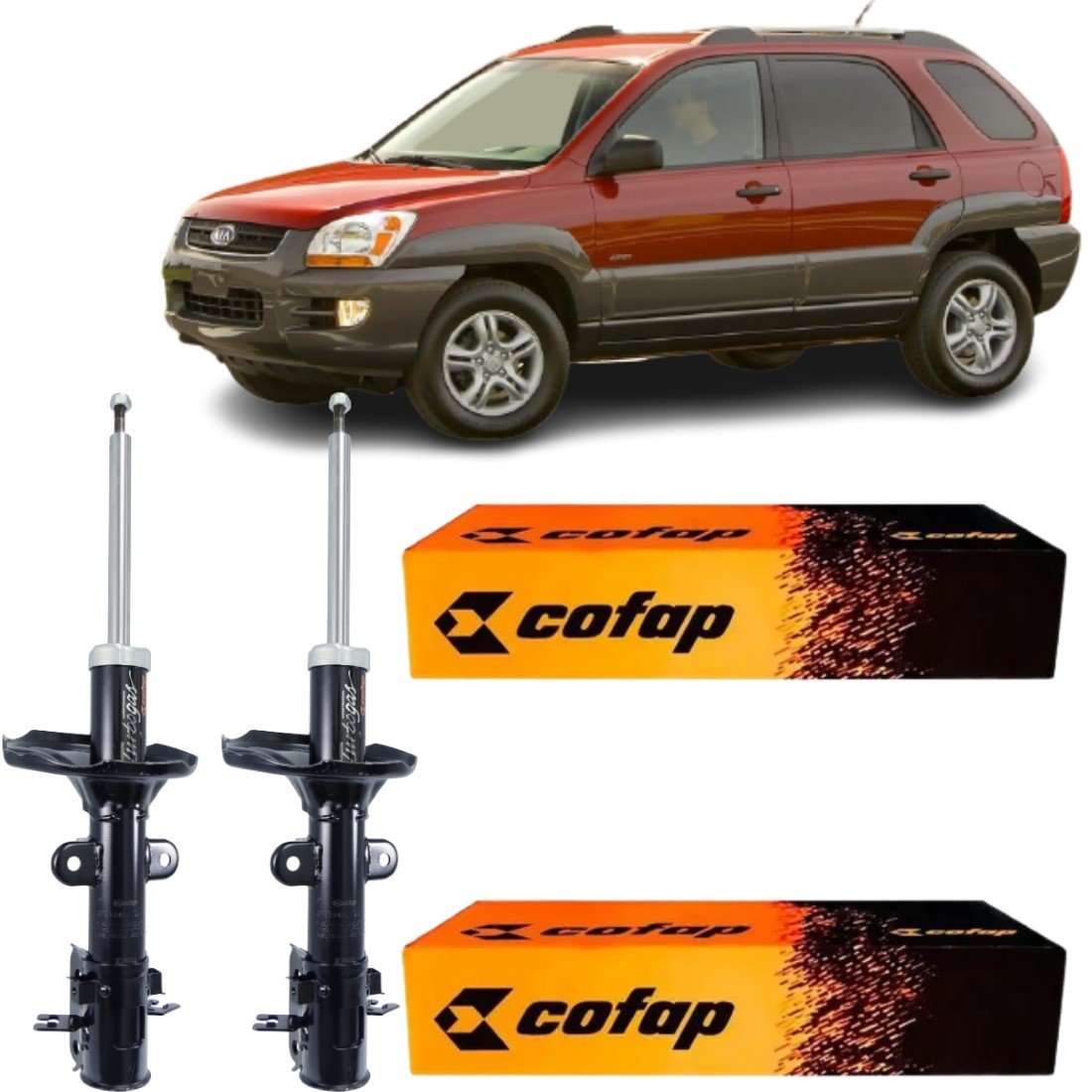 PAR AMORTECEDOR TRASEIRO COFAP SPORTAGE TUCSON