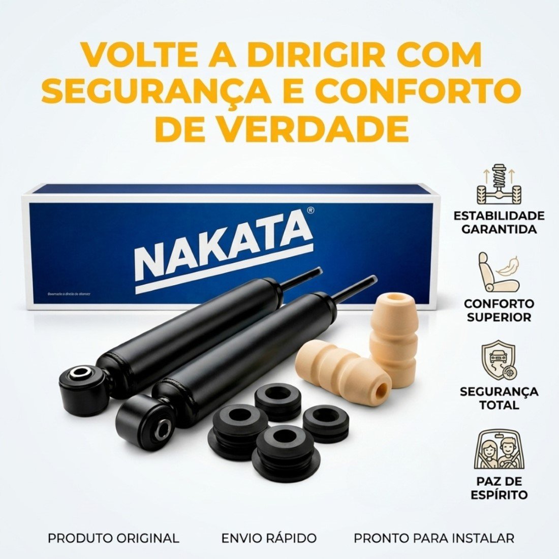 Par Amortecedor Traseiro Nakata Celta Prisma Corsa Classic