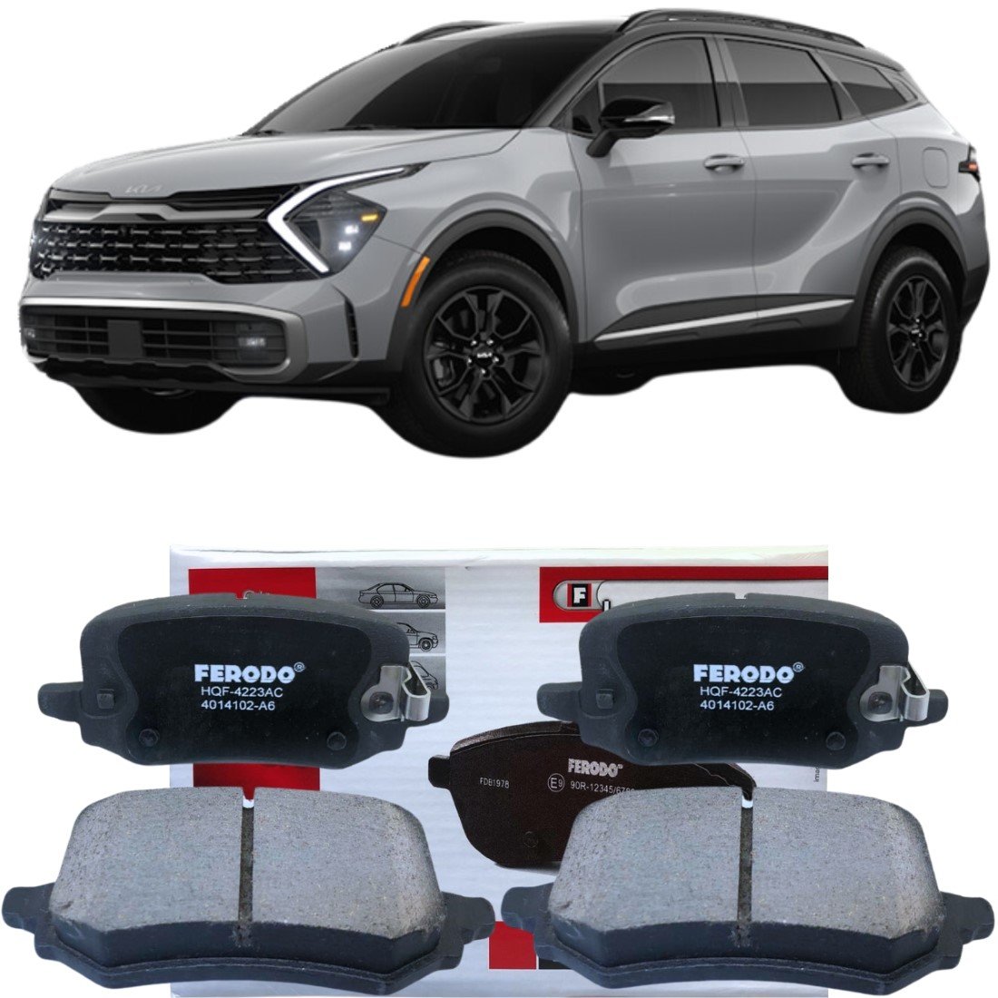 Pastilha Freio Traseiro Cerâmica Para Sportage 2022 A 2025