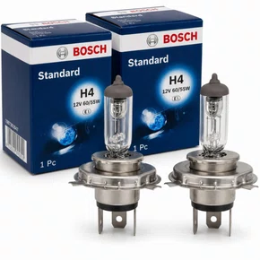 2 Lâmpadas Farol Baixo E Alto H4 Bosch Halogena 12v