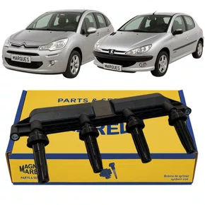 Bobina Ignição Magneti Marelli Para Peugeot 206 E Citroen C3