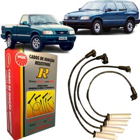 Jogo De Cabo De Vela Ngk Para Chevrolet Blazer S10 2.2 Mpfi.