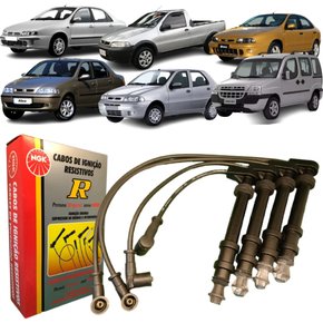 Jogo De Cabo De Vela Ngk Para Fiat Brava Marea Palio Siena.