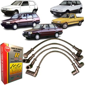 Jogo De Cabo De Vela Ngk Para Fiat Elba Premio Uno Duna.