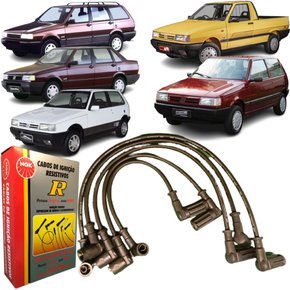 Jogo De Cabo De Vela Ngk Para Fiat Elba Premio Uno Fiorino.