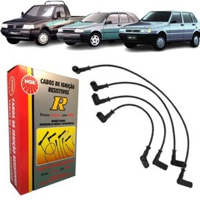 Jogo De Cabo De Vela Ngk Para Fiat Tipo Uno Fiorino.