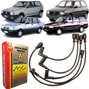 Jogo De Cabo De Vela Ngk Para Fiat Uno Elba Premio.