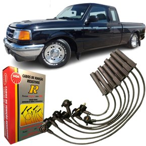 Jogo De Cabo De Vela Ngk Para Ford Ranger 2.3 2.5 8v.