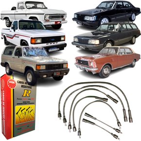 Jogo De Cabo De Vela Ngk Para Opala Caravan A10 C10