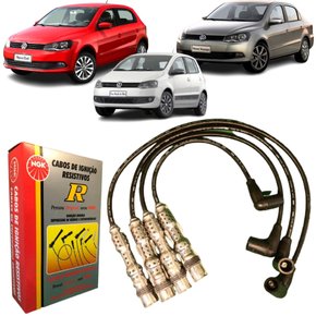 Jogo De Cabo De Vela Ngk Para Volkswagen Fox Gol Voyage.