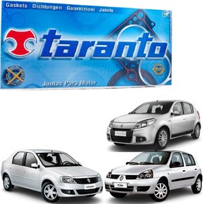Jogo Juntas Parcial Retificação Cabeçote Taranto Renault Clio Logan Sandero 1.0 16v